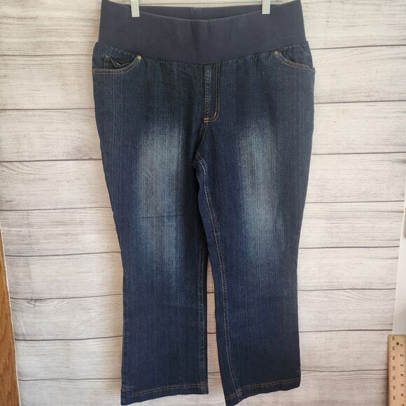Liz Lange womans maternity size 10 stretch cotton blend denim jeans - Picture 1 of 9